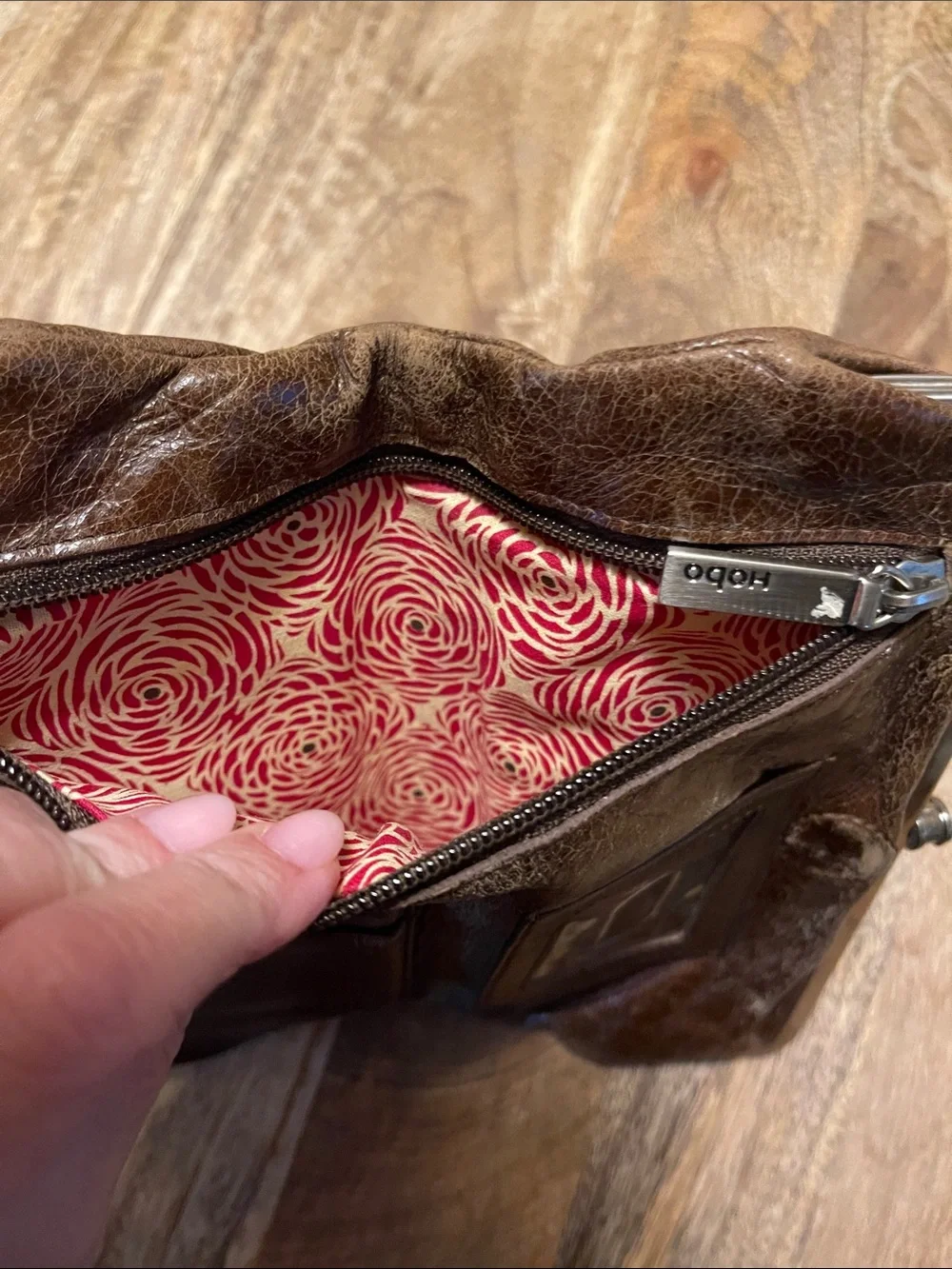 Hobo Lauren Brown Leather Clutch Wallet